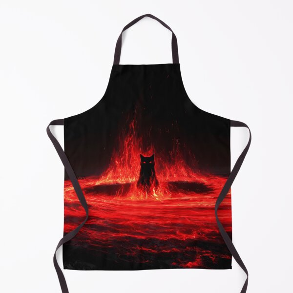 Item preview, Fiery Black Cat Ring of Fire Art designed and sold by Lunat1kk.