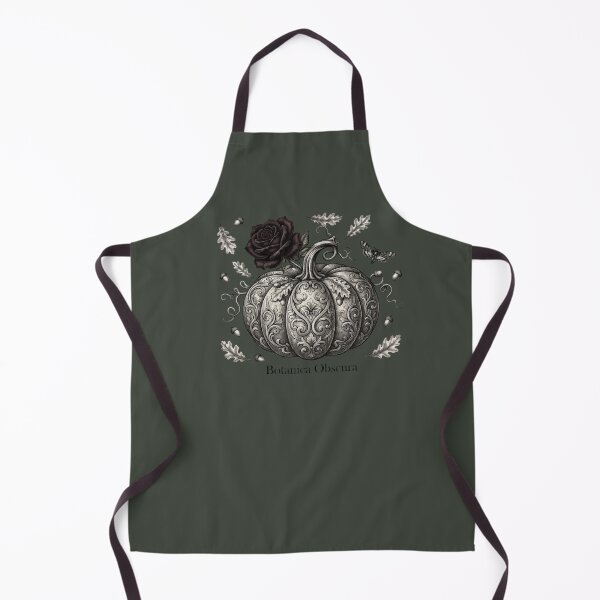 Item preview, Botanica Obscura - Gothic Vintage Pumpkin & Dark Rose Antique Engraving Art designed and sold by ORIGINS LINES.