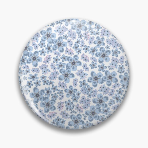 Item preview, Blue & Lavender Retro Floral Pattern – Vintage Flower Aesthetic Design designed and sold by TreLumisse.