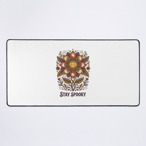 Item preview, Stay spooky - Autumn flowers with ghosts designed and sold by ParadoxParadox.