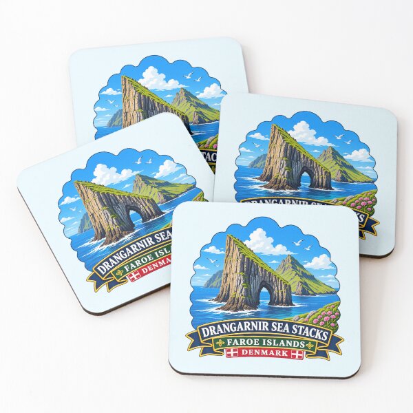 Item preview, Drangarnir Sea Stacks, Faroe Islands, Denmark Ocean Arch designed and sold by Myra365Art.