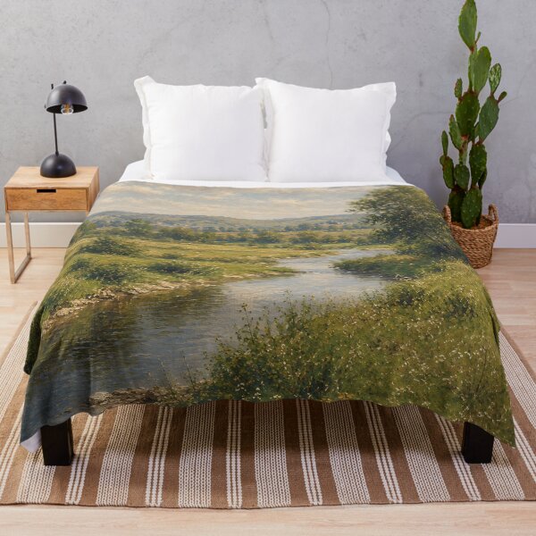 Artikelvorschau, Peaceful River Valley Impressionist Landscape entworfen und verkauft von GutyzDesignsES.