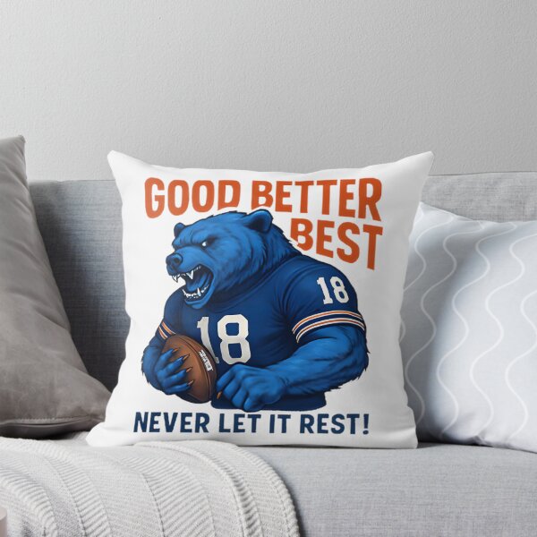 Item preview, Good Better Best Bear Football Inspirational Sports Design designed and sold by Armando Battaglino.