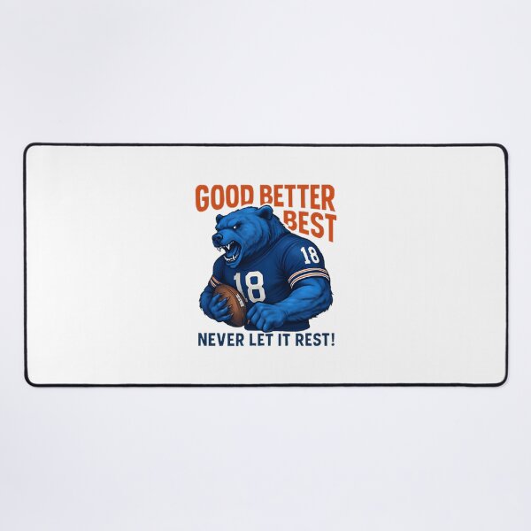 Item preview, Good Better Best Bear Football Inspirational Sports Design designed and sold by Armando Battaglino.
