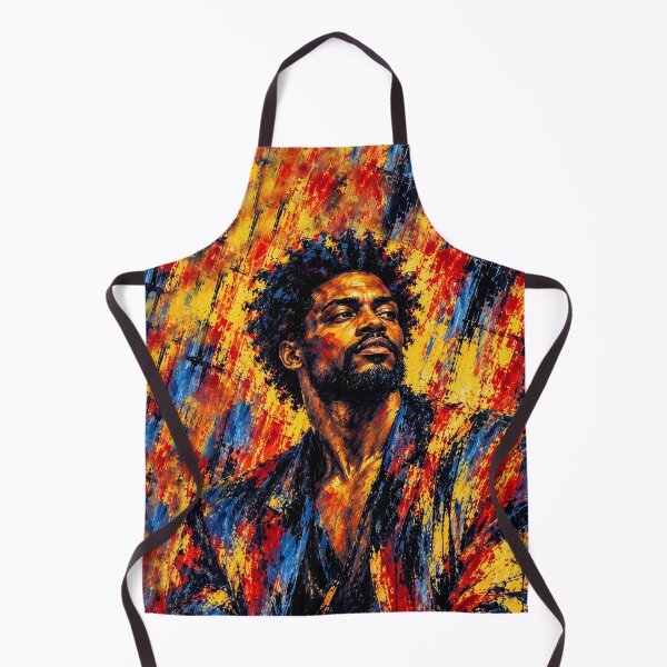 Item preview, Magnetic Man – Yellow Blue Abstract Portrait designed and sold by Ingorgia Studio.