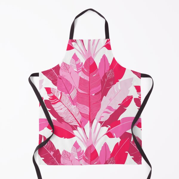 Item preview, Banana Leaf Bunches in Hot Pink + White designed and sold by YesterdayColl.