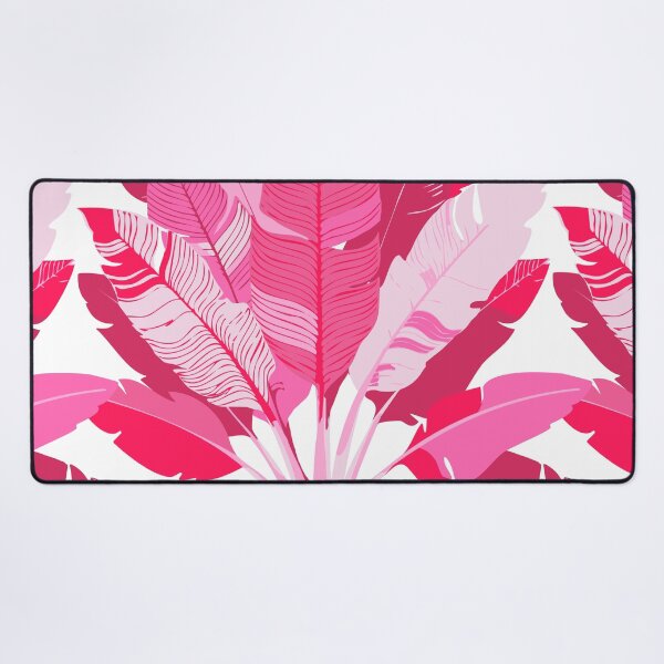 Item preview, Banana Leaf Bunches in Hot Pink + White designed and sold by YesterdayColl.