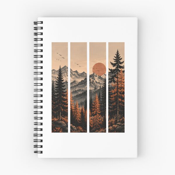 Item preview, Mountain Forest Panels – Autumn Sunset designed and sold by KALIMOOO.
