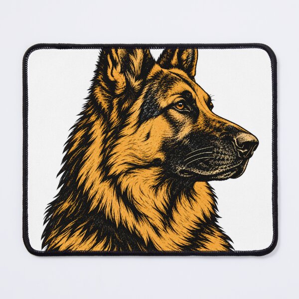 Item preview, Noble German Shepherd Portrait in Amber Tones designed and sold by Nordo Studio.