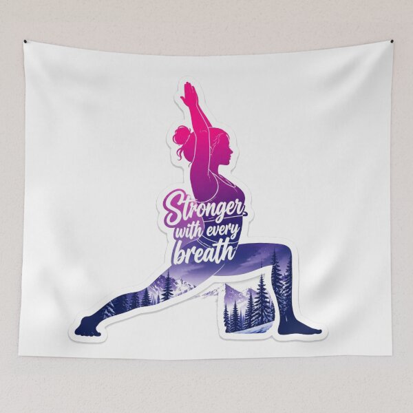 Item preview, Yoga Silhouette Stronger With Every Breath Design designed and sold by MargaretPolanco.