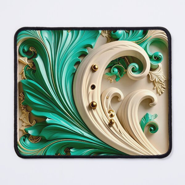 Item preview, Sculptural Emerald with Gold Enamel designed and sold by Vicky Brago-Mitchell®.