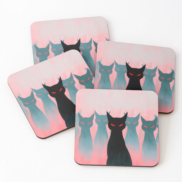 Item preview, Shadowy Black Cats Red Eyes Art designed and sold by Lunat1kk.