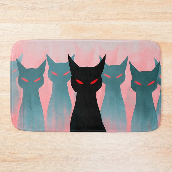 Item preview, Shadowy Black Cats Red Eyes Art designed and sold by Lunat1kk.