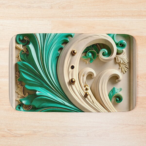 Item preview, Sculptural Emerald with Gold Enamel designed and sold by Vicky Brago-Mitchell®.
