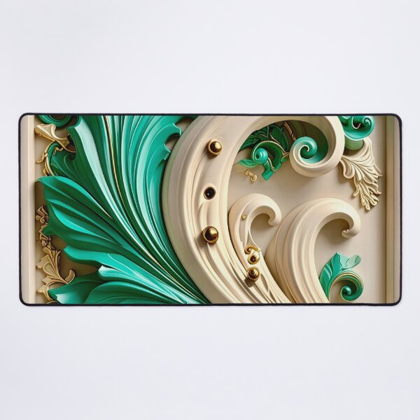 Item preview, Sculptural Emerald with Gold Enamel designed and sold by Vicky Brago-Mitchell®.