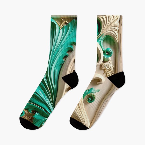 Item preview, Sculptural Emerald with Gold Enamel designed and sold by Vicky Brago-Mitchell®.