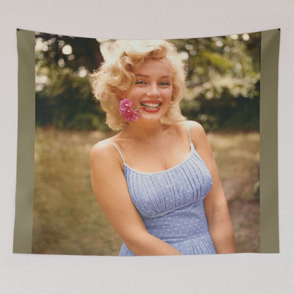 Item preview, Marilyn Monroe - Portrait With A Flower, Classic Photo designed and sold by DGMaxShop.
