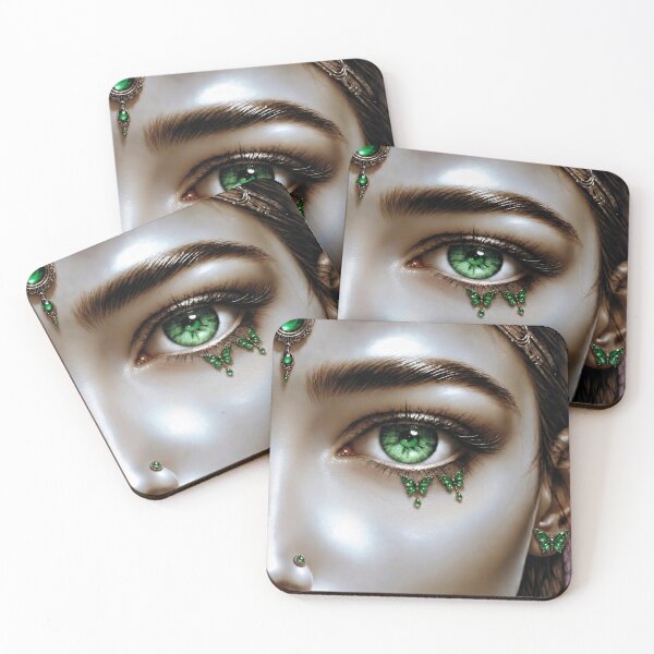 Item preview, Fantasy Warrior Woman Jeweled Eye Art  designed and sold by EWPrints.