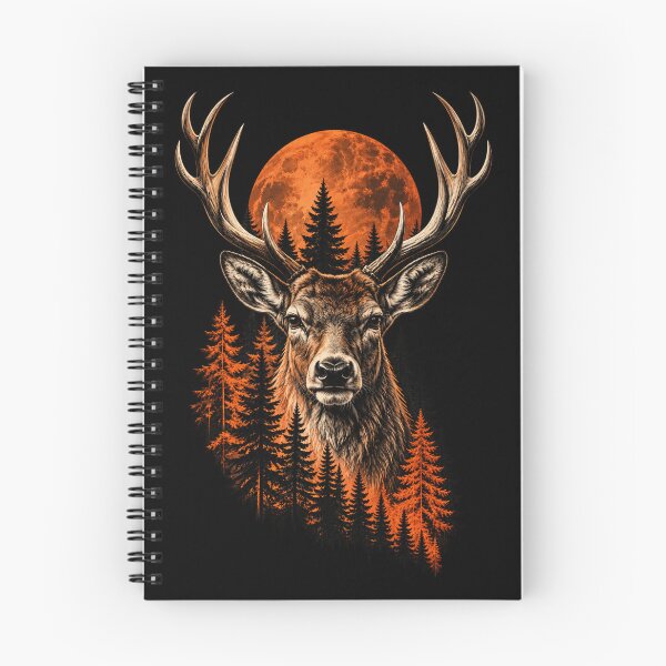 Item preview, Deer & Blood Moon – Forest Illustration designed and sold by KALIMOOO.