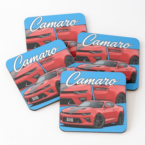 Item preview, Red Camaro Classic Muscle Car Art designed and sold by redkat-4.