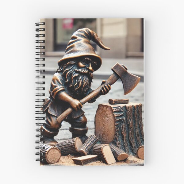Item preview, Gnome Chopping Wood Art Print – Woodsman Gift, Poland Travel Decor designed and sold by Purrfecta.