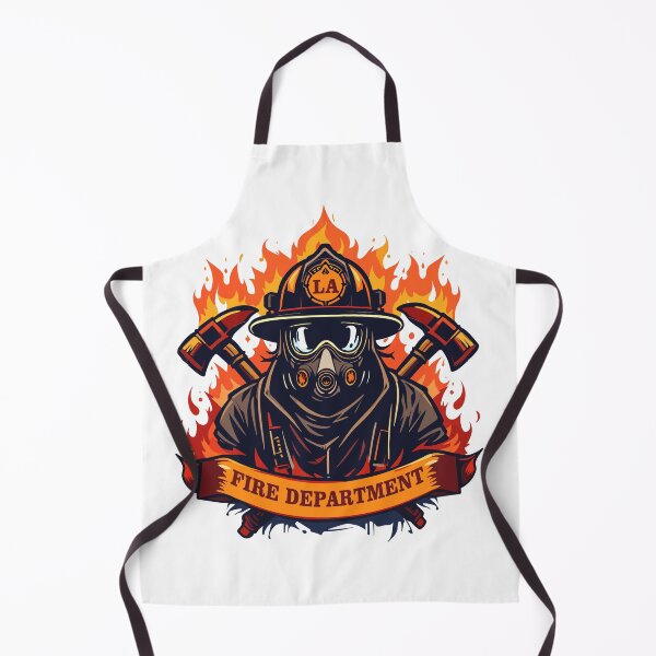Item preview, Fire Department Hero Firefighter Axe Flames Retro Badge designed and sold by Veverony Design.
