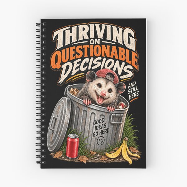 Item preview, Funny Inappropriate Opossum – Thriving on Questionable Decisions designed and sold by MAJCO-ART.