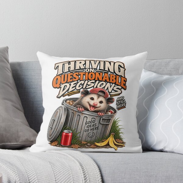 Item preview, Funny Inappropriate Opossum – Thriving on Questionable Decisions designed and sold by MAJCO-ART.