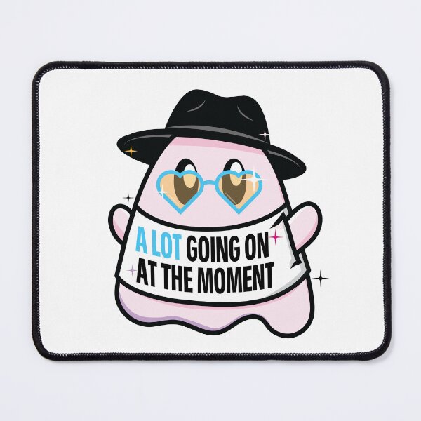 Item preview, Pop Art Ghost Pink and Blue A Lot Going On designed and sold by colormemaroon.