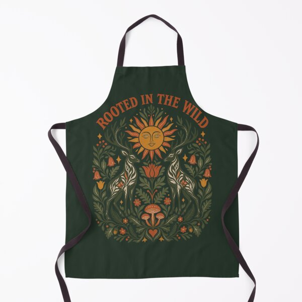 Item preview, Rooted In The Wild Cottagecore Folk Art Deer Forest Sun Illustration designed and sold by QCena.