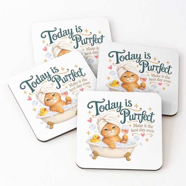 Item preview, Funny Cat Image - Today is Purrfect. Make it the best day ever., Cat Mom Gift designed and sold by BetterEveryDay1.