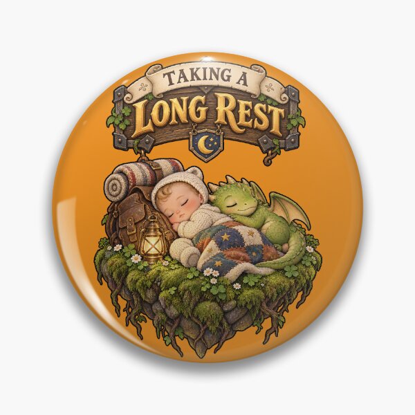 Item preview, Taking a Long Rest – Baby & Dragon RPG Humor designed and sold by WUSCHELWORKS.