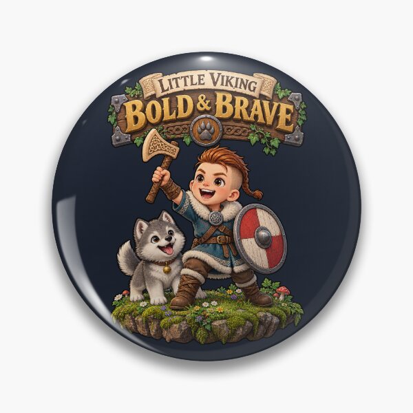 Item preview, Little Viking - Bold & Brave Little Viking & Wolf designed and sold by WUSCHELWORKS.