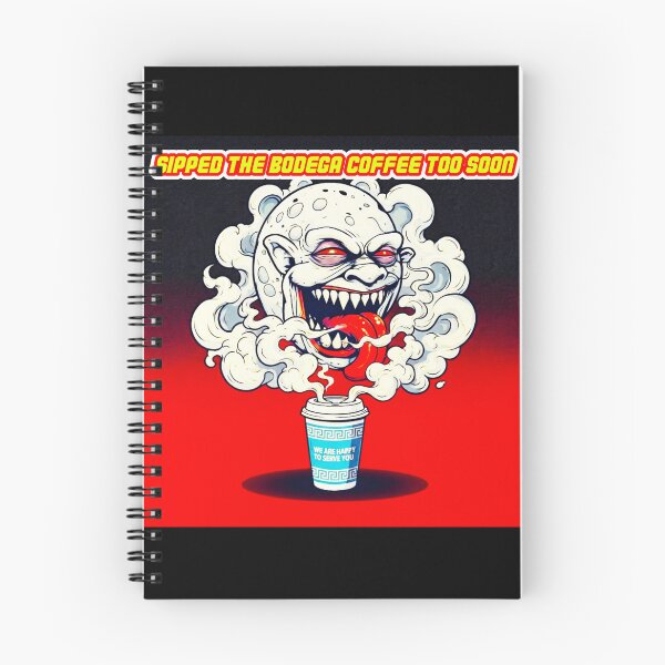 Item preview, Monday Morning Bodega Coffee Burn - Retro Horror Moon designed and sold by OmniaGlobal.