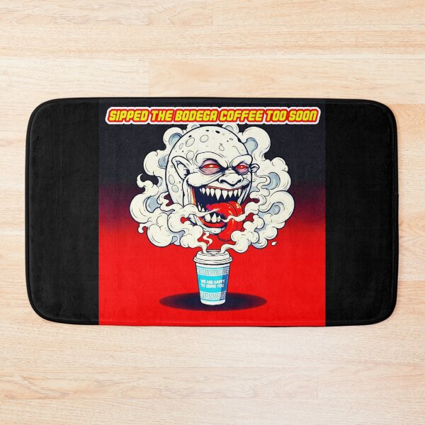 Item preview, Monday Morning Bodega Coffee Burn - Retro Horror Moon designed and sold by OmniaGlobal.