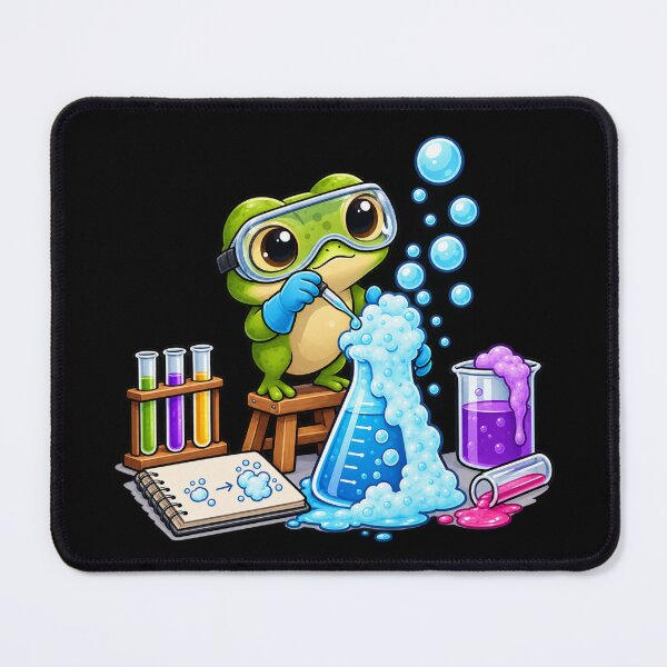 Item preview, Cute Frog Scientist – Bubbly Chemistry Experiment designed and sold by Animal Puns.
