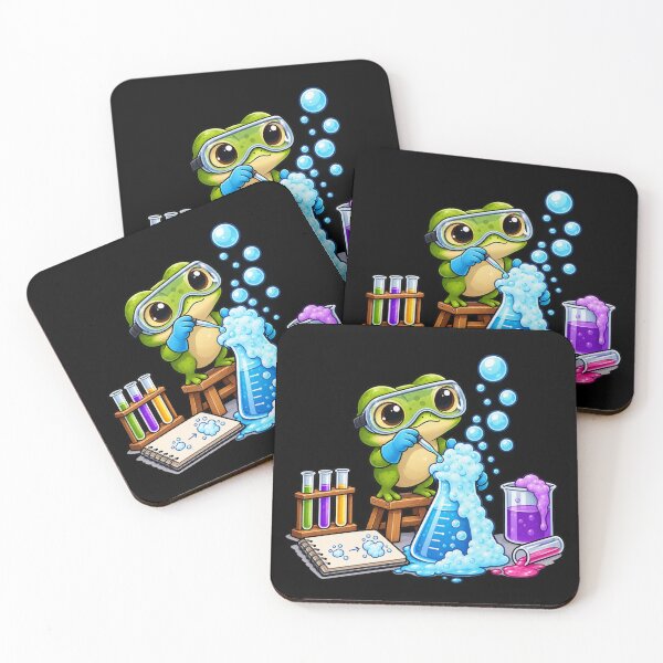 Item preview, Cute Frog Scientist – Bubbly Chemistry Experiment designed and sold by Animal Puns.