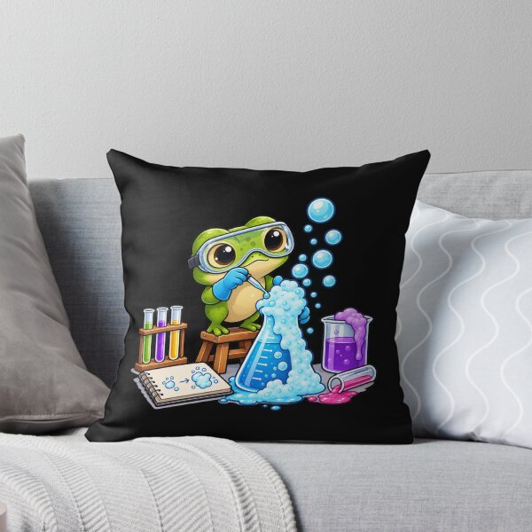 Item preview, Cute Frog Scientist – Bubbly Chemistry Experiment designed and sold by Animal Puns.