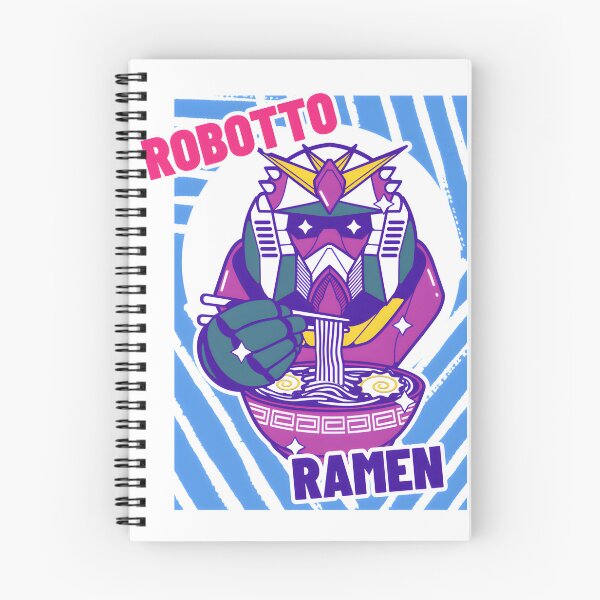 Item preview, Robot-Themed Ramen Bowl Illustration with Futuristic Design designed and sold by TheFajbar.