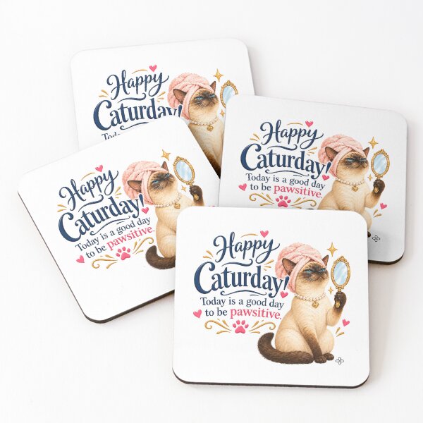 Item preview, Funny Cat Image - Happy Caturday! Today is a good day to be pawsitive. Cat Mom Gift designed and sold by BetterEveryDay1.