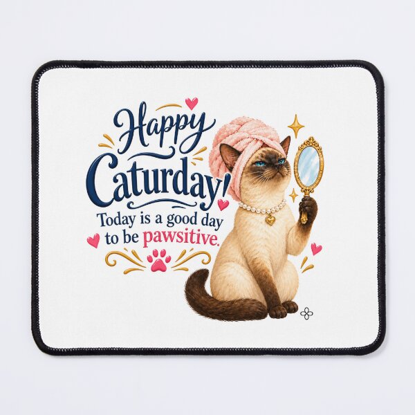 Item preview, Funny Cat Image - Happy Caturday! Today is a good day to be pawsitive. Cat Mom Gift designed and sold by BetterEveryDay1.