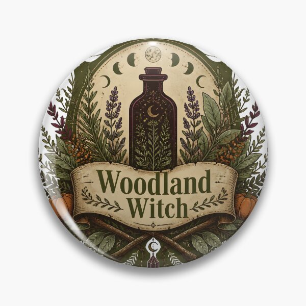 Item preview, Woodland Witch Vintage Herbalist Emblem designed and sold by KristenosNehk.