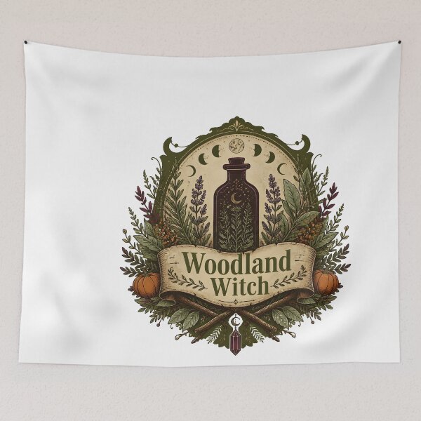 Item preview, Woodland Witch Vintage Herbalist Emblem designed and sold by KristenosNehk.