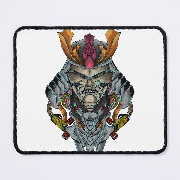 Item preview, Futuristic Mecha Oni Robot Art Design with Bold Colors designed and sold by TheFajbar.
