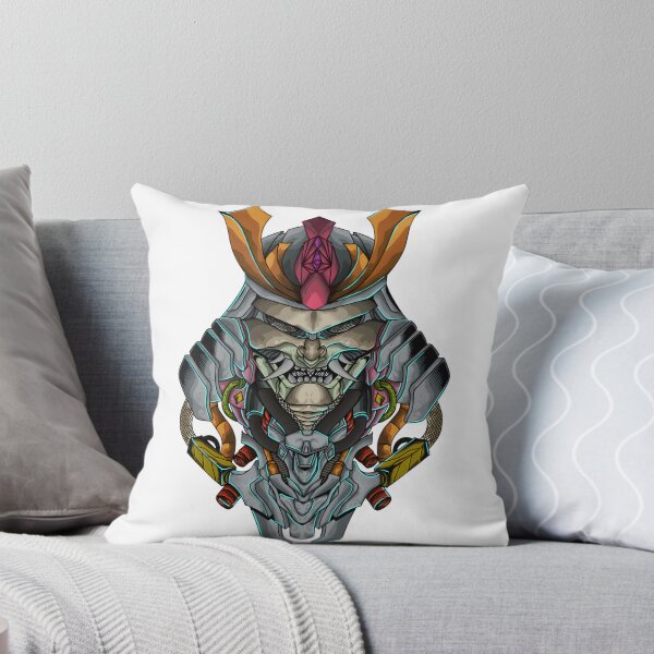 Aperçu de l'œuvre Design artistique futuriste de robot Mecha Oni aux couleurs vives créée et vendue par TheFajbar.