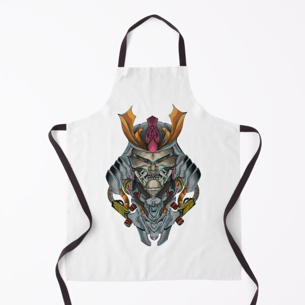 Item preview, Futuristic Mecha Oni Robot Art Design with Bold Colors designed and sold by TheFajbar.