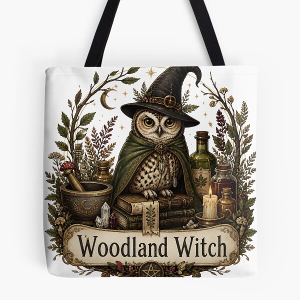 Item preview, Woodland Witch with a Witch's Familiar designed and sold by KristenosNehk.