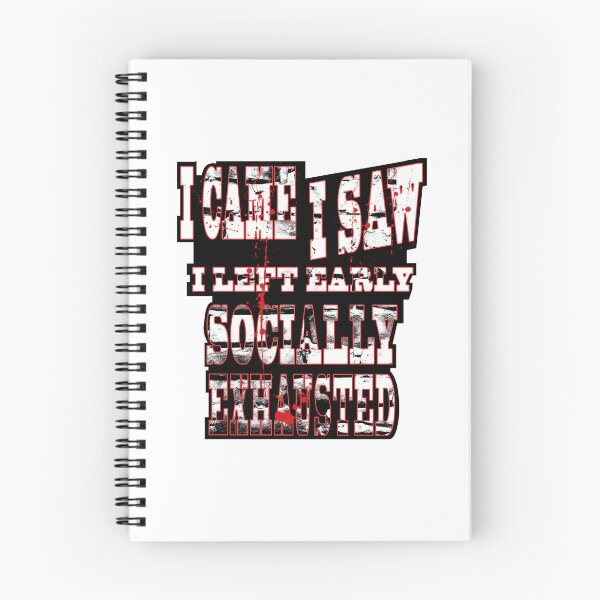 Item preview, I Came I Saw I Left Early | Socially Exhausted Introvert Grunge Typography designed and sold by AreKreative.