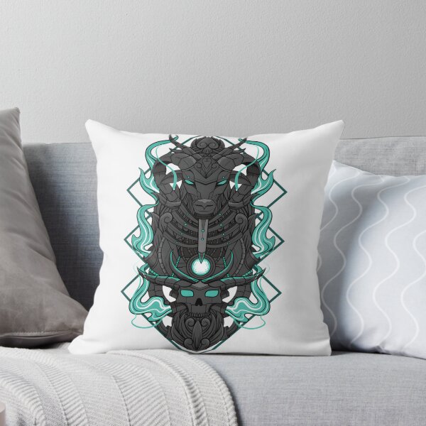 Item preview, Futuristic Goat Mecha with Blue Smoke Digital Art Design designed and sold by TheFajbar.