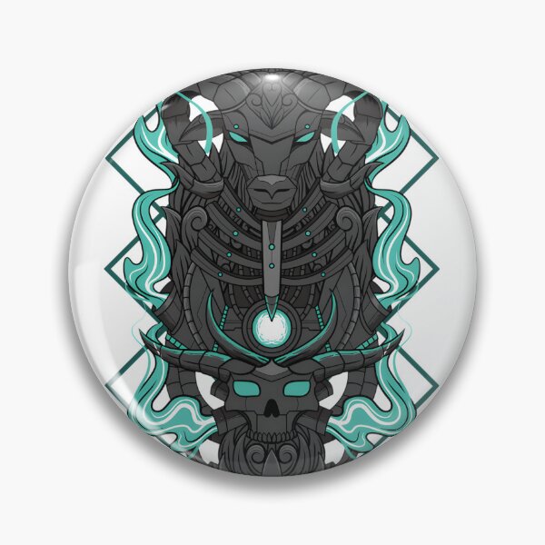 Item preview, Futuristic Goat Mecha with Blue Smoke Digital Art Design designed and sold by TheFajbar.